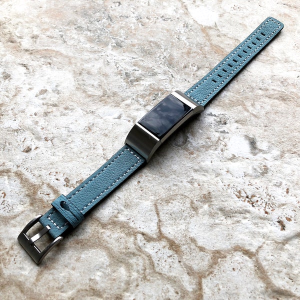 Fitbit loads 5 4 3 синий мягкий кожаный ремешок для фитнес-wal