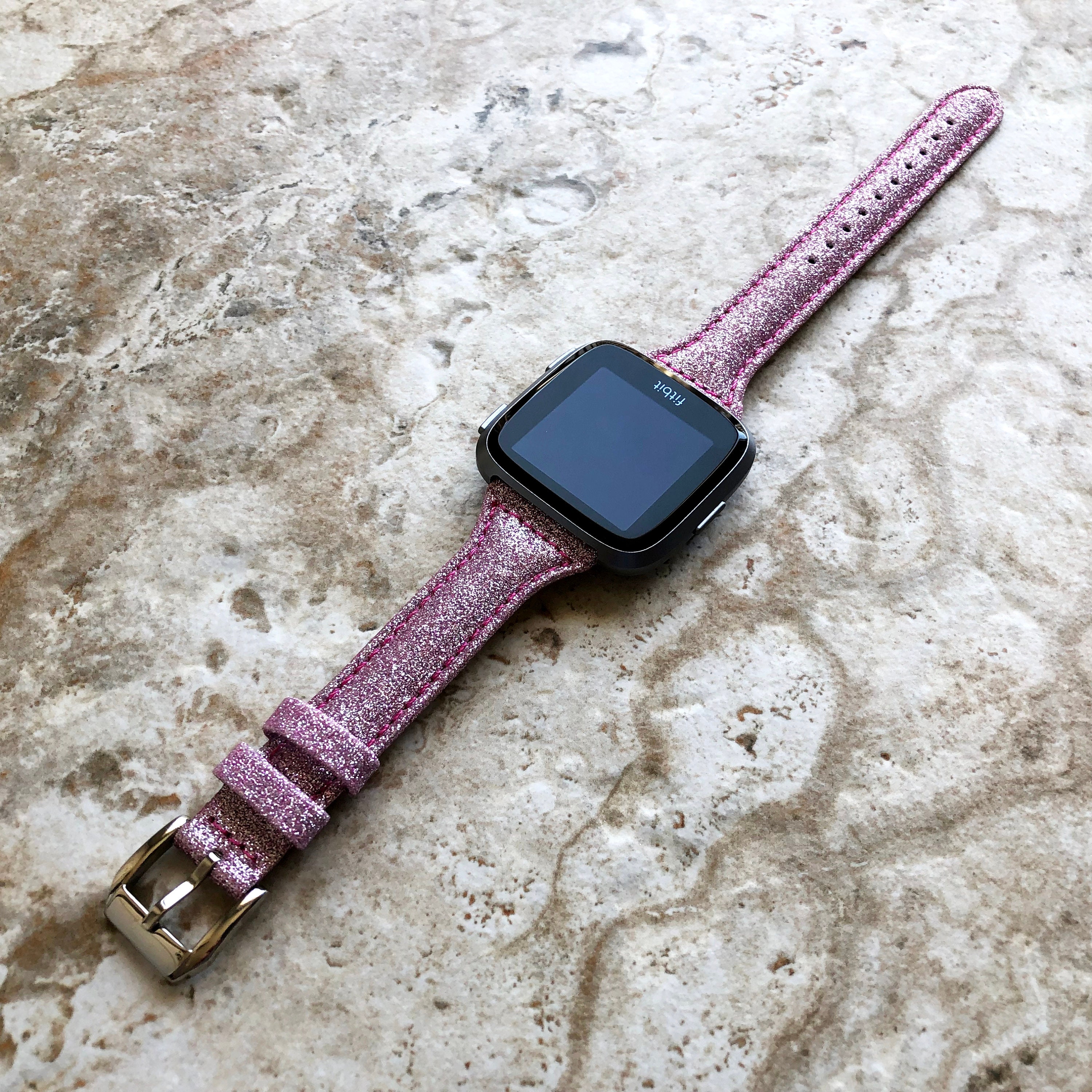 Fitbit Versa 2 3 4 Sense 2 Band Pink Sparkling Slim - Etsy