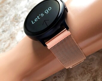 Samsung Rose Gold Stainless Steel Band for Galaxy Watch Active | Etsy
