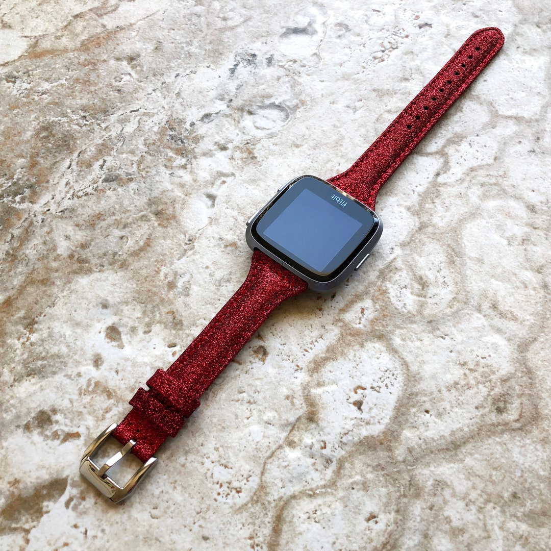 Correa silicona lujo Fitbit Versa 4 (rosa-rojo) 