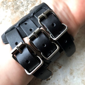 Garmin Watch Band Cuff Bund Steampunk Wide Strap Leather Bracelet for Approach S12 S40 S42 CT10 Bundle Forerunner 55 245 645 Music BL-20 image 3