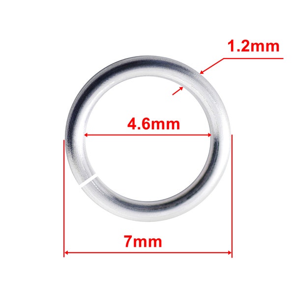 50pcs 7mm 16 Gauge Stainless Steel Open Jump Rings Precisely Cuted High Quality Polished Silver Color Craft Supplies Jewelry Making Beading
