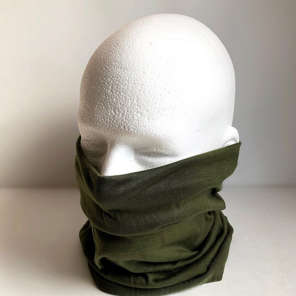 Army Green Face Mask Scarf New Multi Functional Seamless Protective Covering Elastic Neck Gaiter Bandana Breathable Balaclava Head Wear N10