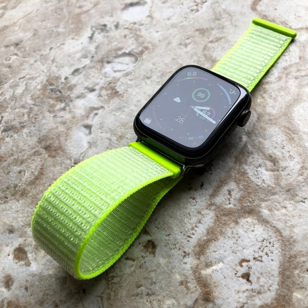 Apple Flash Light Band Loop and Hook for iWatch Ultra 2 49mm and 9 8 Series 41mm 45mm Case Adjustable Sport Strap Soft Nylon Weave