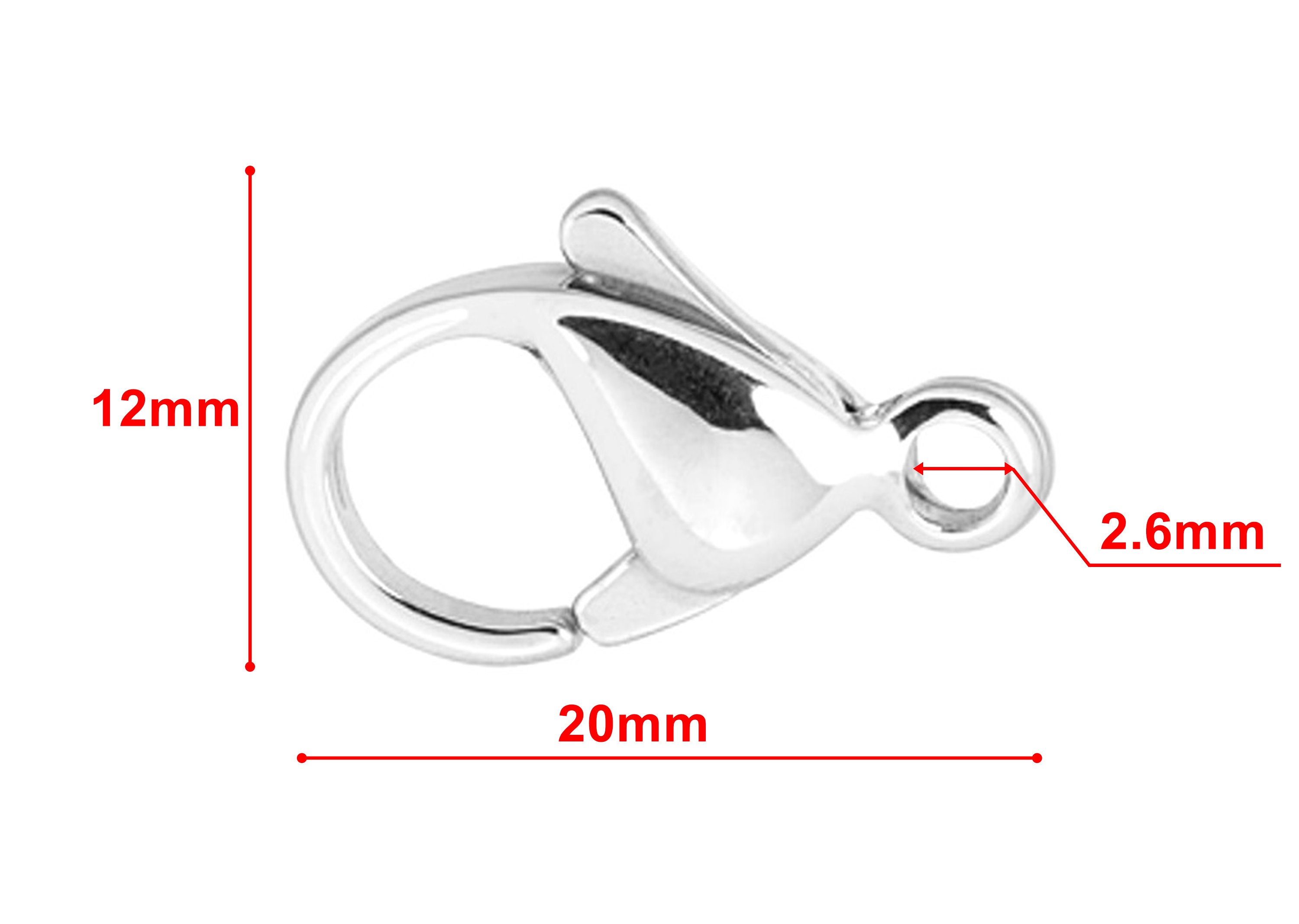 Lobster Claw Clasp 15x9mm Surgical Stainless Steel (1-Pc)