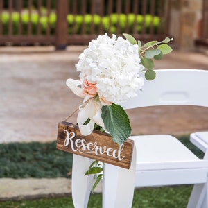 Wedding Reserved Sign - Wood Reserved Sign - Reserved Sign - Wedding Signs - Wedding decor Inspo - Wedding Aisle - Minimalist - Rustic Boho