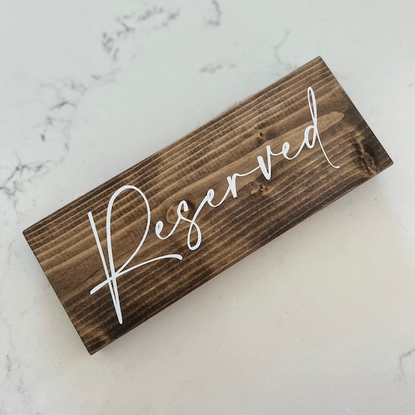 Wedding Reserved Sign - Wood Reserved Sign - Reserved Sign - Wedding Signs - Wedding decor - Wedding Aisle - Minimalist - Boho - Rustic