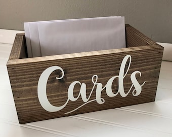 Card Box, Card Holder, Cards Sign, Gift Table Box, Rustic Wood Wedding Card Box, Rustic Wedding Decor, Wooden Card Box, Graduation Cards