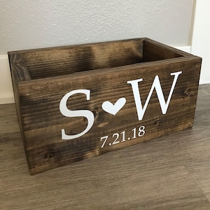 Boîte pour cartes, Porte-cartes, Boîte pour table cadeau, Boîte pour cartes de mariage en bois rustique, Décoration de mariage rustique, Boîte pour cartes en bois, Mariage personnalisé