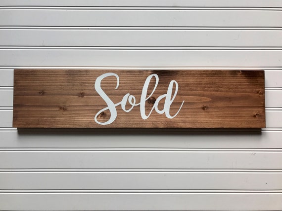 Real Estate Sign - Sold Sign - Real Estate Marketing - Photo Prop - Realtor Sold Sign - Real Estate Agent Sign - Housewarming Gift