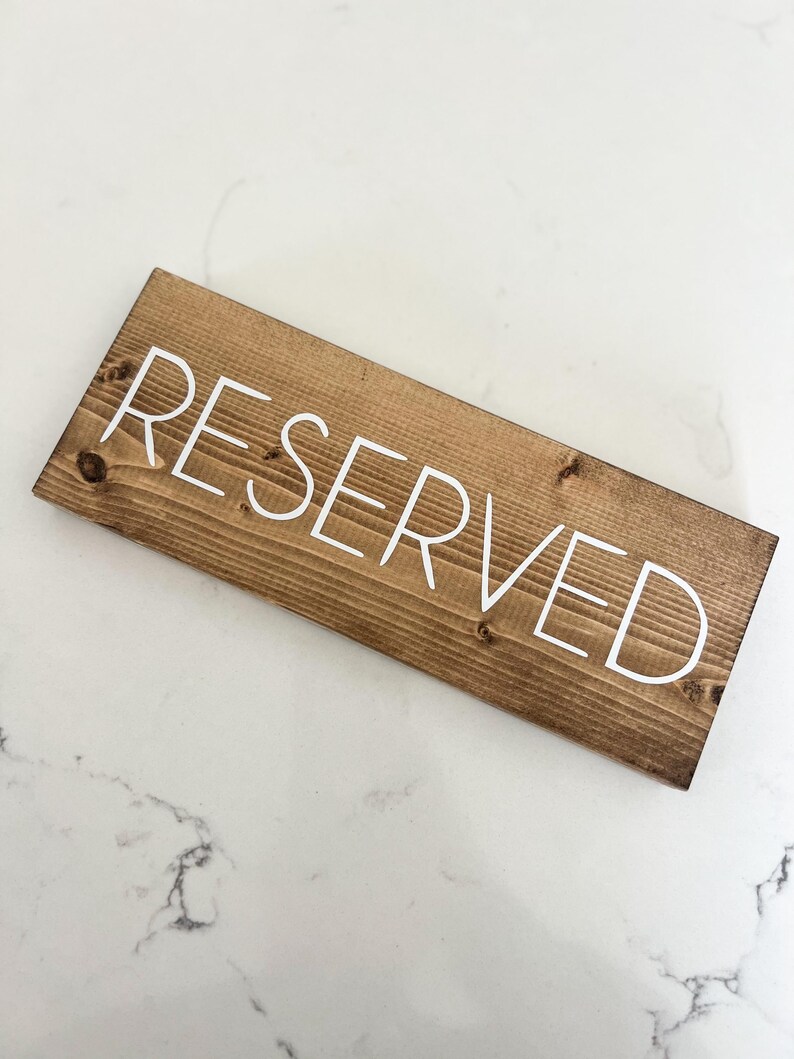 Wedding Reserved Sign - Wood Reserved Sign - Reserved Sign - Wedding ...