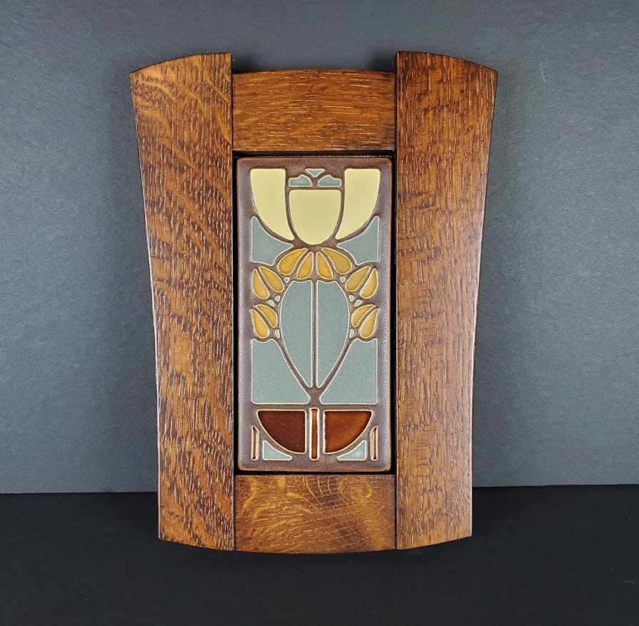 Mission Craftsman Style Arts Crafts Motawi Tile and Frame Etsy