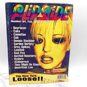 May include: A magazine cover with a colorful graphic design featuring the title "LiPSIDE" and the text "Number 94, Feb. March 1995 $2.50". The cover features a close-up of a woman's face with blonde hair and a black choker.