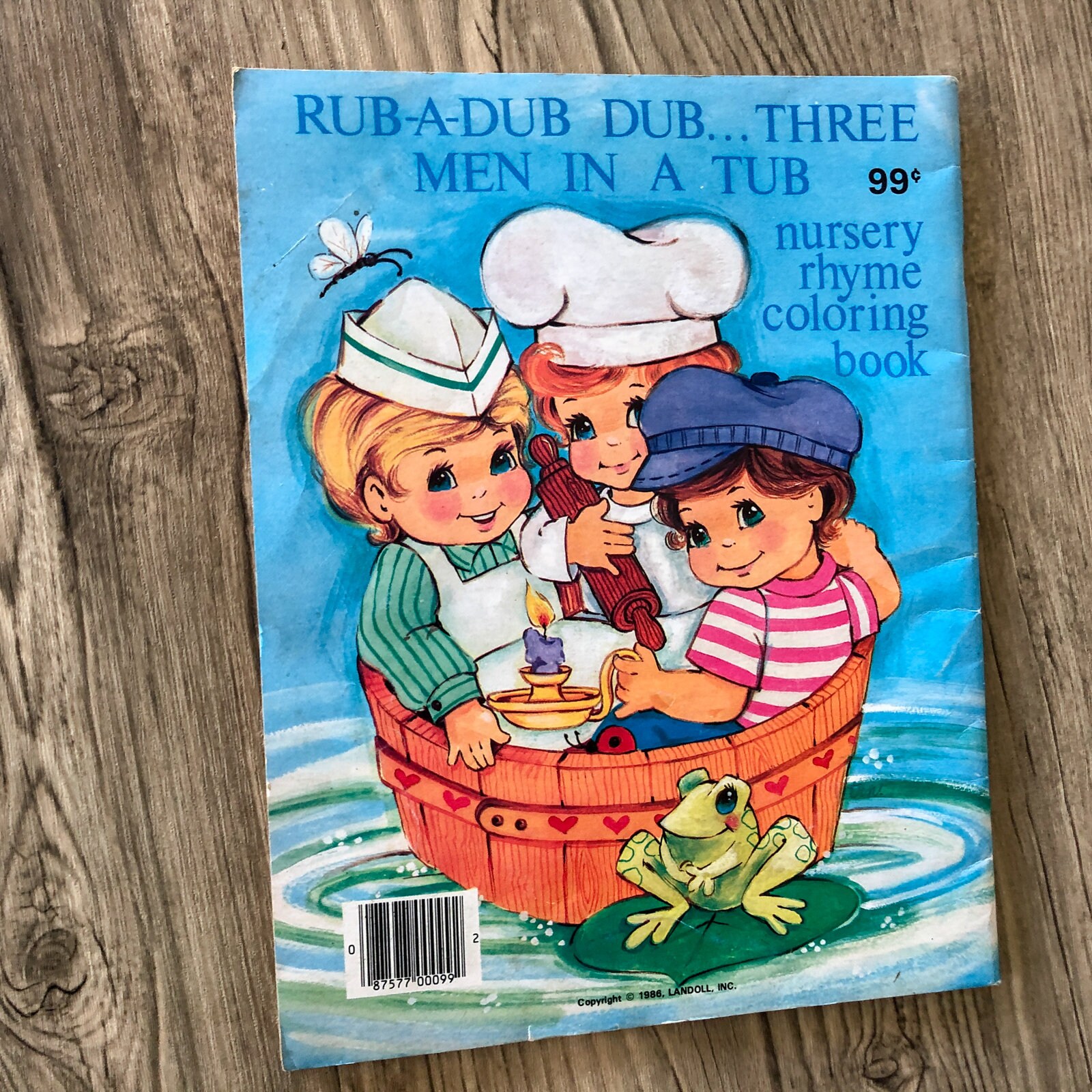 Vintage 1986 RubADub Dub... Three Men in a Tub Nursery Etsy