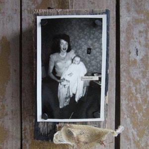 Heroine.Miniature Original Mixed Media Collage Assemblage Art,Small Mixed Media Art,Wall Hanging Sculpture,New Mother Gift, Motherhood,Women
