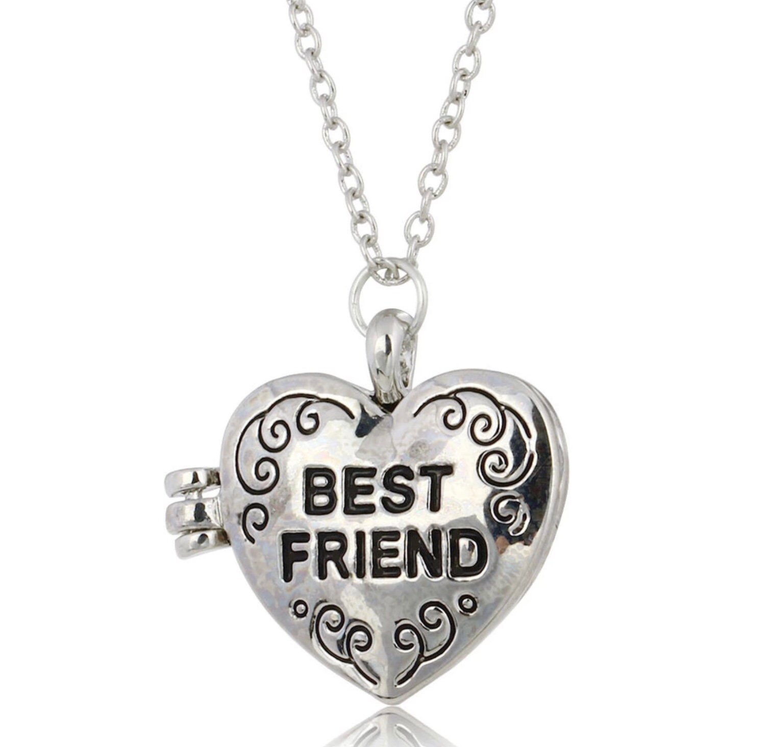 Photo Locket Pendant Best Friends Locket Necklace Heart Etsy