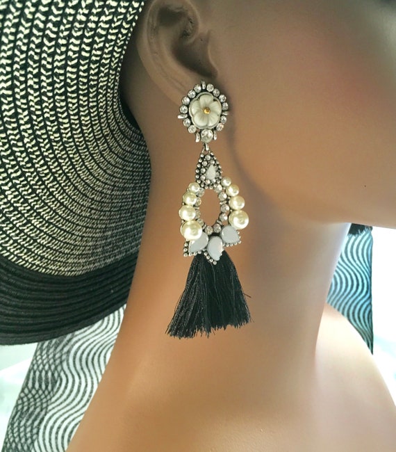 Jude Jewelers Long Double Strand Faux Pearl Statement Cocktail Party Necklace