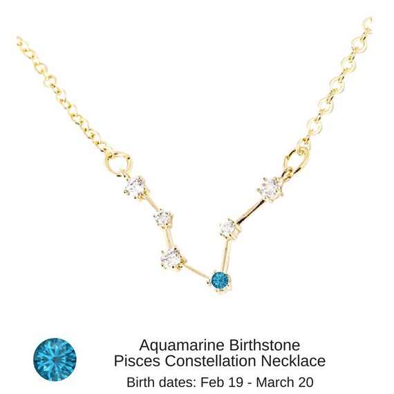 pisces star constellation necklace