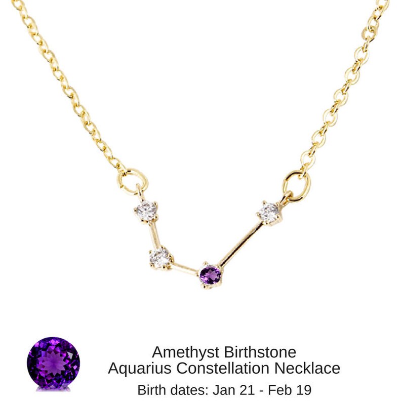 aquarius constellation necklace