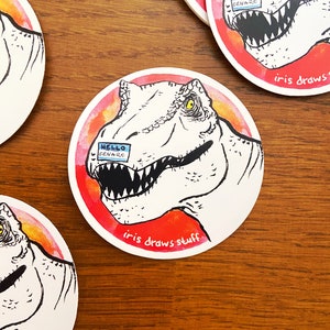 Genaro the T-Rex vinyl dinosaur sticker