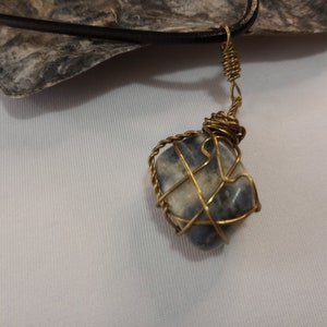 Lapis Lazoli Stone Necklace Handmade One of a Kind