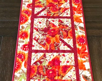 Herbst Blätter Tischläufer Muster PDF Version , CCQ078, Herbst Blätter Tischläufer Muster, Ahornblatt Läufer Muster