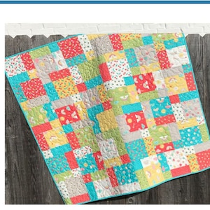 Charming Baby Quilt Pattern Printed Version - Cuddle Cat Quiltworks CCQ056, Baby Quilt Pattern for Charm Squares
