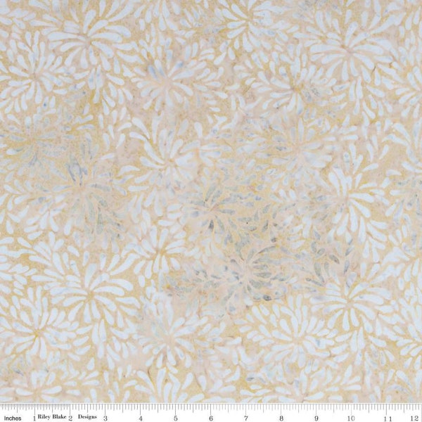 Expressions Batiks Tjaps Almond Batik Fabric - Riley Blake Designs BTHH1059, Cream Batik Fabric, Light Tan Batik Fabric By the Yard