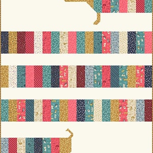 All Wrapped Up Quilt Pattern - Stacy Iest Hsu SIH004, - Dachshund Quilt Pattern, Dog Quilt Pattern