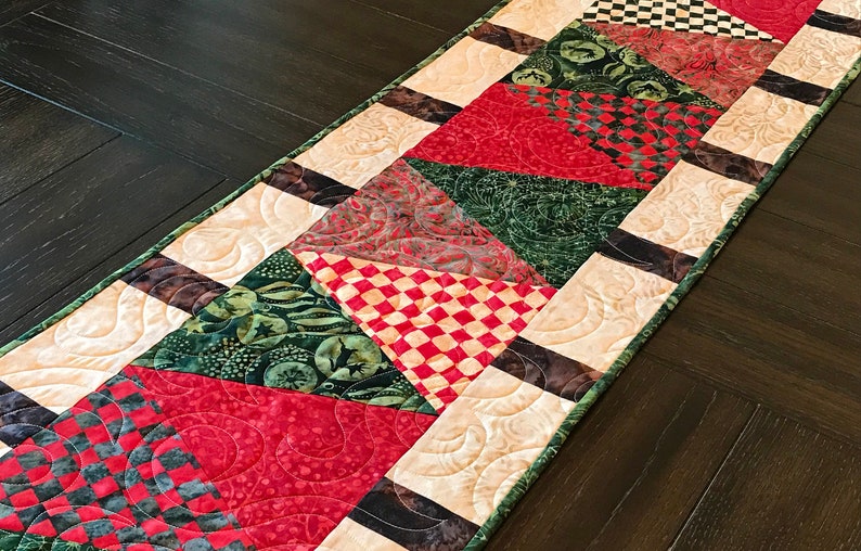 Christmas Tree Lane Table Runner Pattern PDF Version Cuddle Etsy