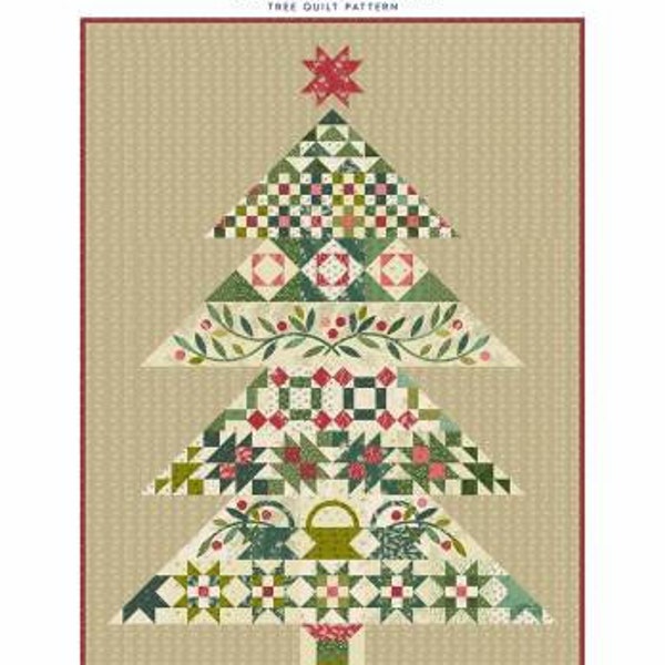 Tannenbaum Tree Quilt Pattern - Laundry Basket Quilts LBQ-0745-P, Christmas Tree Quilt Pattern, Applique Christmas Tree Pattern