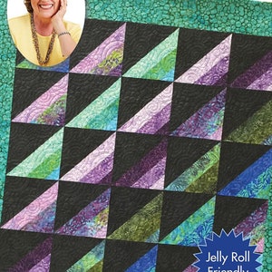 New Amish Quilt Pattern - Eleanor Burns Quilt in a Day 1233, Modern Quilt Pattern, Strip Quilt Pattern - Jelly Roll Friendly Pattern