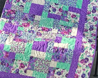 Charming Four Patch Quilt Pattern PDF Version, Cuddle Cat Quiltworks CCQ054, Charm Square Quilt Pattern, Easy Patchwork Quilt Pattern