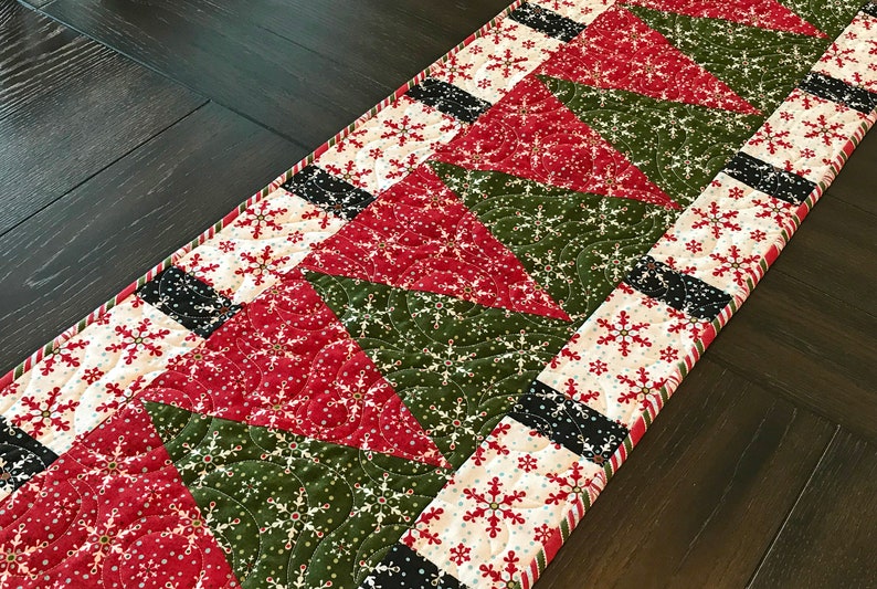 Christmas Tree Lane Table Runner Pattern PDF Version Cuddle Etsy