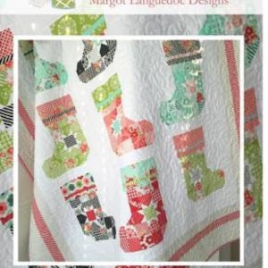 Ready for Santa Quilt Pattern - The Pattern Basket TPB1620, Christmas Stocking Quilt Pattern, Christmas Quilt Pattern, Layer Cake Friendly