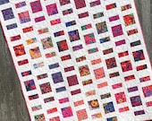 Cascading Charms Quilt Pattern PDF Version, Cuddle Cat Quiltworks CCQ071, Easy Quilt Pattern for Charm Squares
