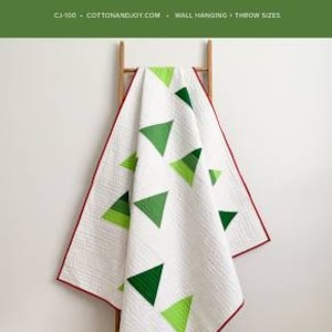 Tree Farm Quilt Pattern - Cotton and Joy CJ-100, Modern Tree Quilt Pattern, Christmas Tree Quilt Pattern, Trees Quilt Pattern