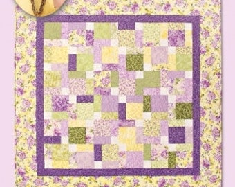 Tossed Nine Patch Quilt Pattern - Eleanor Burns - Quilt in a Day, Charm Square Quilt Pattern, Scrappy Quilt Pattern