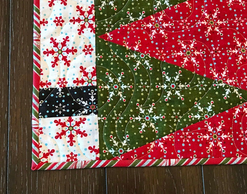 Christmas Tree Lane Table Runner Pattern Printed Version Etsy