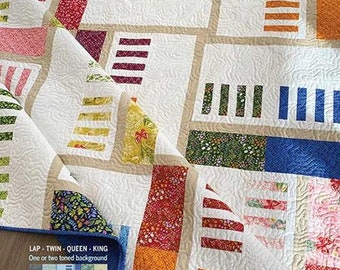 Weaverly Quilt Pattern, Robin Pickens #RPQP-W146- Layer Cake and Fat Quarter Friendly Quilt Pattern in 4 Size Options