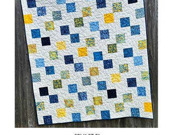 Double the Charm Quilt Pattern Printed Version, Cuddle Cat Quiltworks CCQ084, Modern Quilt Pattern for Charm Squares