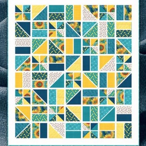 Backslash Quilt Pattern - Robin Pickens RPQP-BS132, Layer Cake Friendly Quilt Pattern in Three Sizes, Scrap Friendly Quilt Pattern