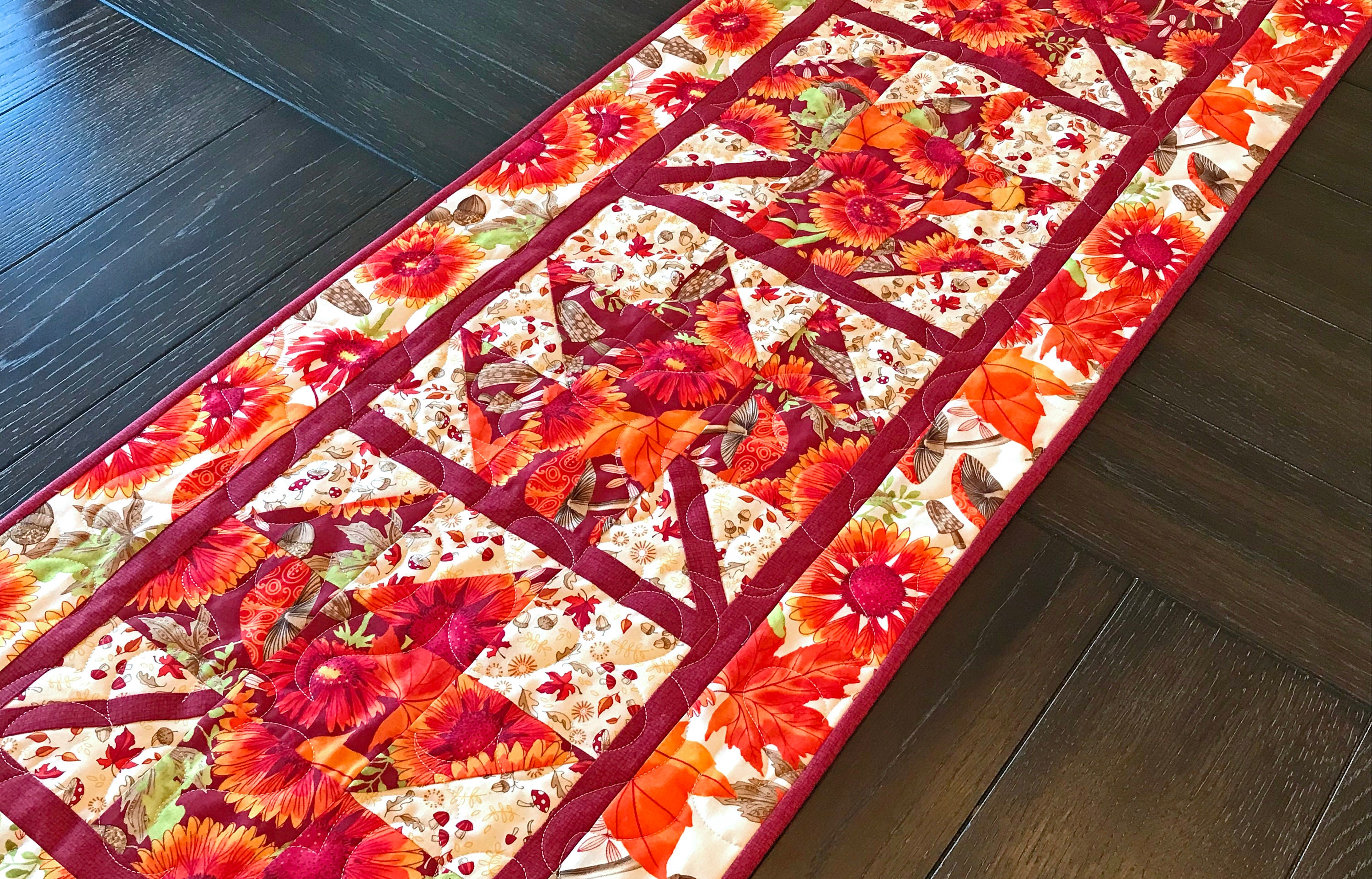 Fall Leaves Table Runner Pattern PDF Version, CCQ078, Autumn Leaves ...