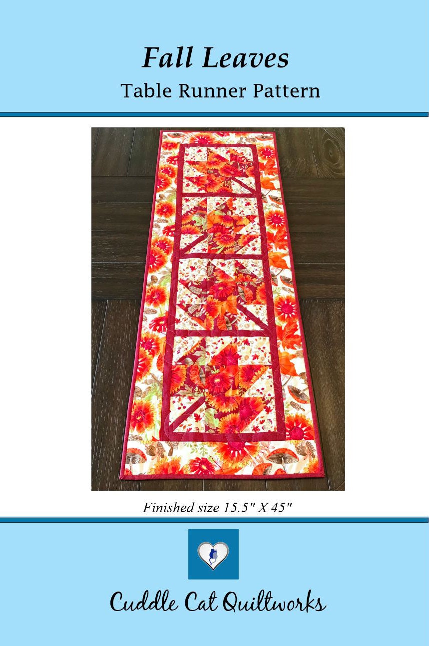 Fall Leaves Table Runner Pattern PDF Version, CCQ078, Autumn Leaves ...