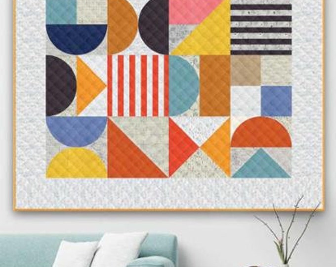 Bauhaus Quilt Pattern by Zen Chic, Modern Fat Quarter Friendly Quilt