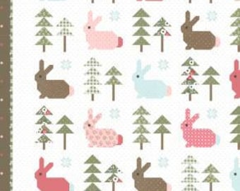 Wild Hare Quilt Pattern - Lella Boutique LB219, Rabbit & Bunny Quilt Pattern, Fat Quarter Friendly Bunny Quilt Pattern, Easter Bunny Pattern