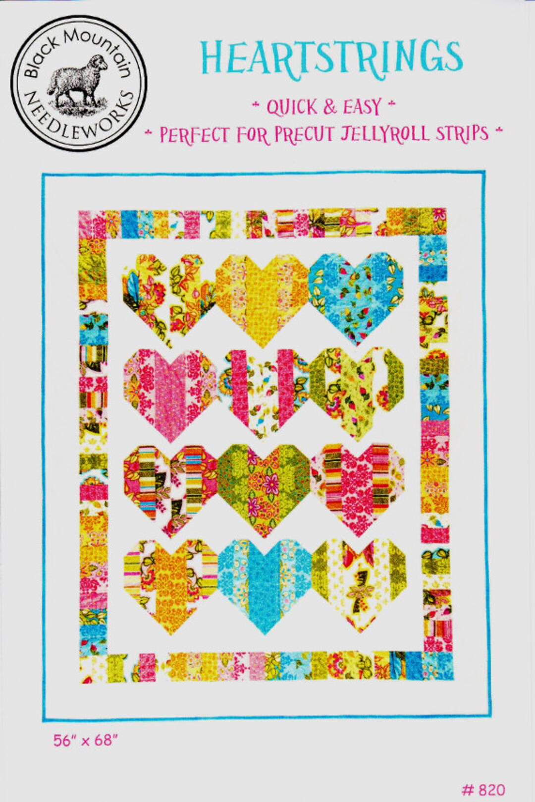 Heartstring Quilt Pattern Heartstrings Quilt Pattern - Black Mountain Needleworks 820, Jelly Roll ...
