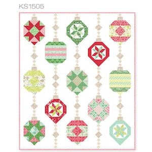 Felicity Quilt Pattern - Kate Spain KS1505, Christmas Ornament Quilt Pattern - Modern Christmas Quilt Pattern