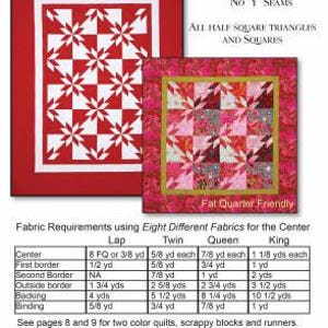 Hunter's Star Simplified Quilt Pattern Calico Carriage Quilts CCQD153, Seven Sizes Included No Y Seams and No Diamonds image 2