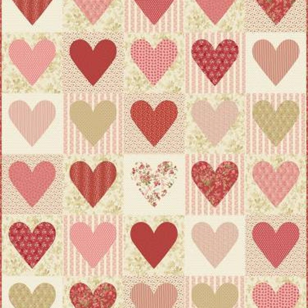 Heart Applique Quilt Etsy